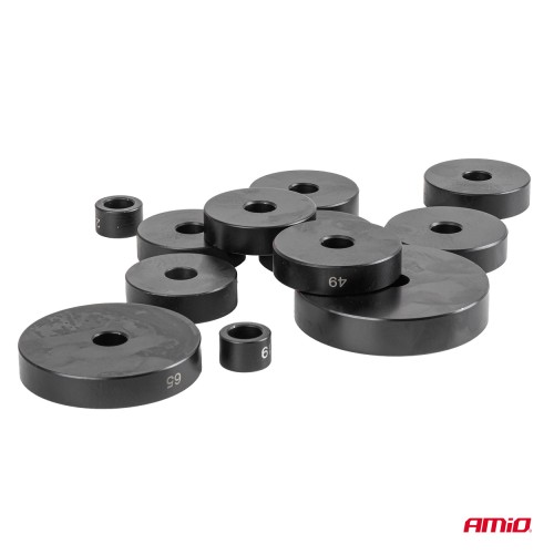 Amio – Σετ Δακτυλίων & Προσαρμογέων Ρουλεμάν 18-65mm Heavy Duty για Αφαίρεση και Εγκατάσταση με Ασφαλή Χρήση – 52 Τεμ. (04771/AM)
