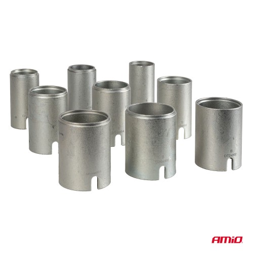 Amio – Σετ Εργαλείων Ρουλεμάν Τροχού & Silent Blocks Heavy Duty για Αφαίρεση και Εγκατάσταση με Ασφαλή Χρήση – Σετ 26 Τεμ. (04772/AM)