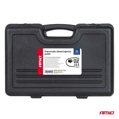 Amio – Πνευματικός Εξολκέας Μπεκ Diesel Heavy Duty σε Βαλιτσάκι για Αφαίρεση με Υψηλή Δύναμη & Ασφαλή Χρήση – Σετ 21 Τεμ. (04774/AM)