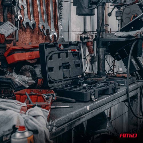 Amio – Πνευματικός Εξολκέας Μπεκ Diesel 5-8 Bar Heavy Duty σε Βαλιτσάκι για Αφαίρεση με Υψηλή Δύναμη & Ασφαλή Χρήση – Σετ 24 Τεμ. (04775/AM)