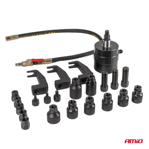 Amio – Πνευματικός Εξολκέας Μπεκ Diesel 5-8 Bar Heavy Duty σε Βαλιτσάκι για Αφαίρεση με Υψηλή Δύναμη & Ασφαλή Χρήση – Σετ 24 Τεμ. (04775/AM)