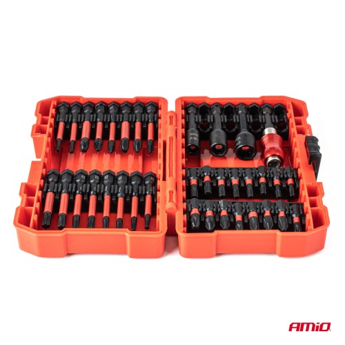 Amio – Σετ Καρυδάκια & Μύτες Καστάνιας 25/50mm Heavy Duty σε Βαλιτσάκι για Σταθερή Τοποθέτηση Εργαλείου & Καθημερινή Χρήση – 36 Τεμ. (04782/AM)