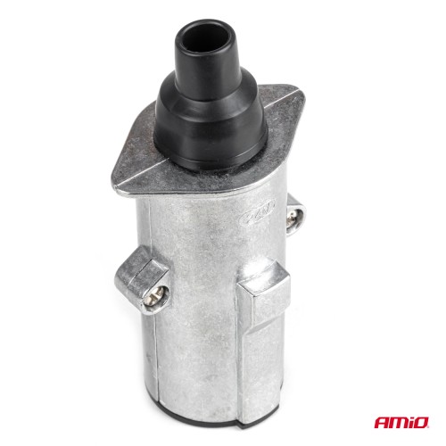 Amio – Πρίζα Κοτσαδόρου 24V 7PIN Type N Αλουμινίου Heavy Duty για Ασφαλή Σύνδεση & Καθημερινή Χρήση – 1 Τεμ. (04790/AM)
