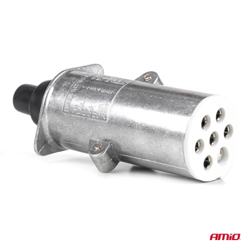 Amio – Πρίζα Κοτσαδόρου 24V 7PIN Type S Αλουμινίου Heavy Duty για Ασφαλή Σύνδεση & Καθημερινή Χρήση – 1 Τεμ. (04791/AM)