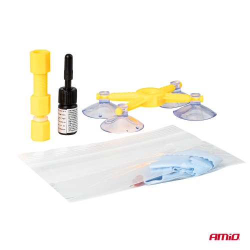 Amio – Kit Επισκευής Παρμπρίζ & Τζαμιών με Ρητίνη Heavy Duty για Ασφαλή Εγκατάσταση & Καθημερινή Χρήση – 1 Κιτ (04792/AM)