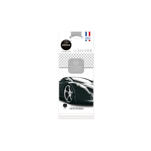 Amio – Αρωματικό Αυτοκινήτου Κρεμαστό Aroma Prestige Card Silver για Φρεσκάδα & Καθημερινή Χρήση – 1 Τεμ. (A92665/AM)