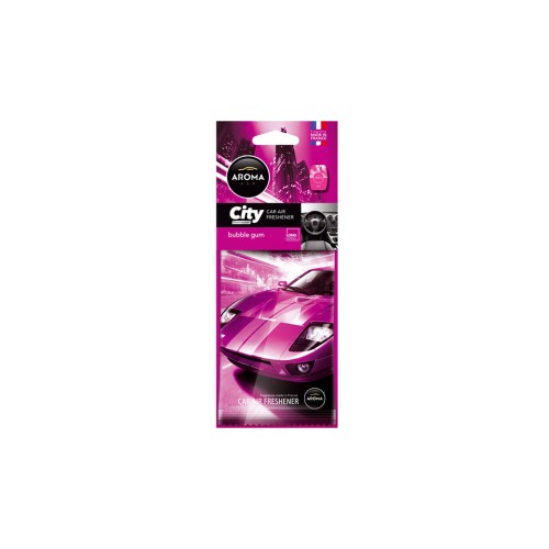 Amio – Αρωματικό Αυτοκινήτου Κρεμαστό Aroma City Card Bubble Gum για Φρεσκάδα & Καθημερινή Χρήση – 1 Τεμ. (A92670/AM)