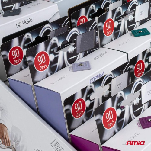 Amio – Χαρτινό Ράφι Display με 18 Αρωματικά Αυτοκινήτου VINOVE για Φρεσκάδα & Καθημερινή Χρήση – Σετ 18 Τεμ. (V0000/AM)