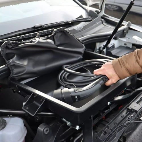 Rati - Frunk Audi Q4 e-tron 2021> με Gas Strut πρακτικός Εμπρός Αποθηκευτικός Χώρος 10L για Καλώδια Φόρτισης και Καθημερινή Οργάνωση Ηλεκτρικών - 1 Τεμ. (V01915/RT)