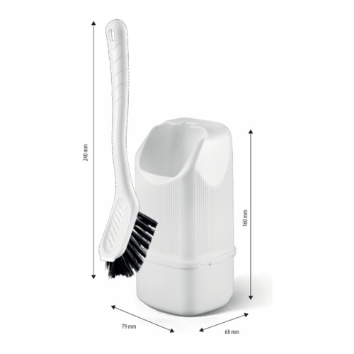 Lampa - Πιγκάλ Καθαρισμού Λεκάνης Πλαστικό Toilet Brush σε Λευκό Χρώμα με Διαστάσεις 79x68x160 mm - 1 Τεμ. (L4070.5)