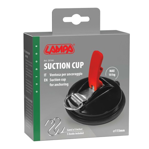 Lampa - Βεντούζα Αγκίστρωσης / Κρεμάσματος Suction Cup με 2 Γάντζους, Μέγιστο Φορτίο 10 kg και Διάμετρο 115 mm - 1 Τεμ. (L2016.6)