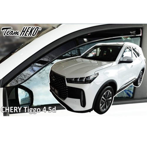Heko - Ανεμοθραύστες για Chery Tiggo 4 2024 > 5πορτο / SUV Ζευγάρι Αυτοκινήτου Από Εύκαμπτο Φιμέ Πλαστικό - 2 τεμ. (ΑΝΕΜ.25412)