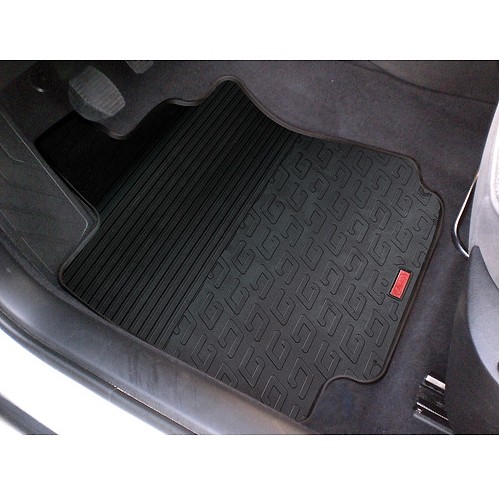 LAMPA - ΠΑΤΑΚΙΑ ΑΥΤΟΚΙΝΗΤΟΥ ΑΠΟ ΛΑΣΤΙΧΟ ΓΙΑ RENAULT CLIO III 10/2005-2012 ΣΕ ΜΑΥΡΟ ΧΡΩΜΑ ME ΚΟΥΜΠΩΜΑΤΑ - 4 ΤΕΜ.