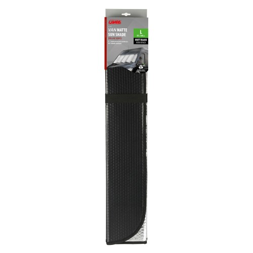 Lampa – Ηλιοπροστασία Εσωτερική Παρμπρίζ Van Deluxe Series L (Μαύρη/Ματ 85 x 160 cm), Κορυφαία Θερμική Ασπίδα Προστασίας για το Ταμπλό και την Καμπίνα του Επαγγελματικού σας Οχήματος - 1 Τεμ. (L6682.5)