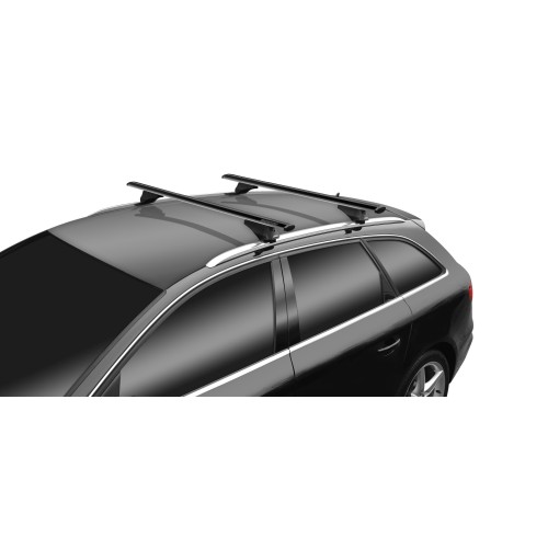 Menabo - Σετ Μπάρες Οροφής Αλουμινίου τύπου Leopard XL Black Για Audi A4 Avant (B8/8K) 05/2008 > 10/2015 5πορτο Station Wagon Με Flush Rails Μήκος 135cm - 1 σετ. (12360/MB)