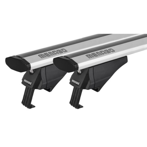 MENABO ΜΠΑΡΕΣ ΟΡΟΦΗΣ ΑΛΟΥΜΙΝΙΟΥ BLADE L SILVER 127 cm ΜΕ ΑΚΡΑ ALFA HIGH ΓΙΑ Peugeot Rifter 5 doors 2018> ΜΕ RAISED RAILS - 2 ΤΕΜ. (12930/MB)