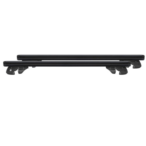 MENABO ΜΠΑΡΕΣ ΟΡΟΦΗΣ ΑΛΟΥΜΙΝΙΟΥ FENDER 118 cm ΣΕ ΜΑΥΡΟ ΧΡΩΜΑ ΓΙΑ Ford Tourneo Courier 5 doors 2023> ΜΕ RAISED RAILS - 2 ΤΕΜ. (14660/MB)