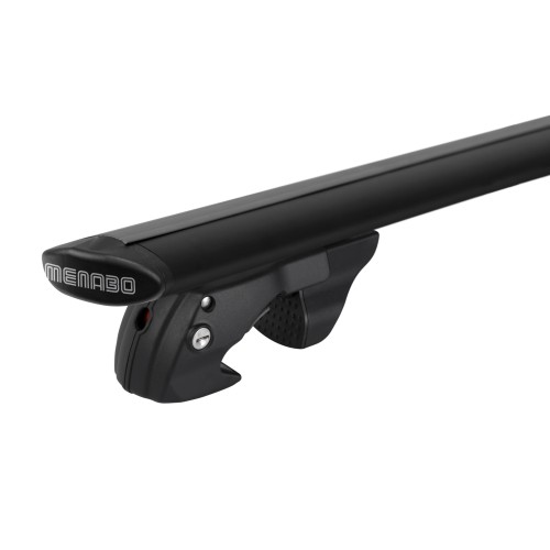 MENABO ΜΠΑΡΕΣ ΟΡΟΦΗΣ ΑΛΟΥΜΙΝΙΟΥ FENDER 118 cm ΣΕ ΜΑΥΡΟ ΧΡΩΜΑ ΓΙΑ Ford Tourneo Courier 5 doors 2023> ΜΕ RAISED RAILS - 2 ΤΕΜ. (14660/MB)