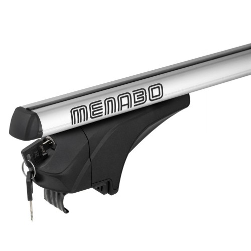 MENABO ΜΠΑΡΕΣ ΑΛΟΥΜΙΝΙΟΥ ARIEM XL 131.5 cm ΣΕ ΑΣΗΜΙ ΧΡΩΜΑ ΓΙΑ Esemka Rajawali 5 doors 2013> ΜΕ FLUSH RAILS - 2 ΤΕΜ. (14710/MB)