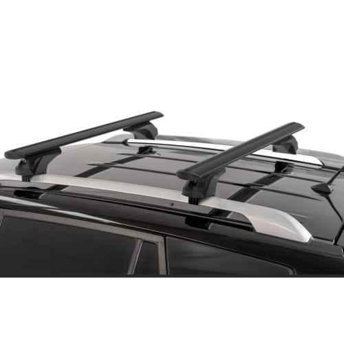 MENABO ΜΠΑΡΕΣ ΑΛΟΥΜΙΝΙΟΥ SONIC BLACK 120 cm ΣΕ ΜΑΥΡΟ ΧΡΩΜΑ ΓΙΑ Volkswagen Tiguan II (AD1) R-Line 5 doors 2016> ΜΕ RAISED RAILS - 2 ΤΕΜ. (14680/MB)