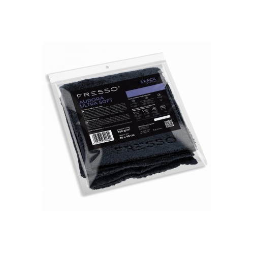 Fresso - Πετσέτες Μικροΐνας Aurora Ultra Soft 40 x 40 cm 350 g/m² με Μακριά Ίνα και Άκρες Κοπής Laser - Σετ 3 Τεμ. (390624/FRE)