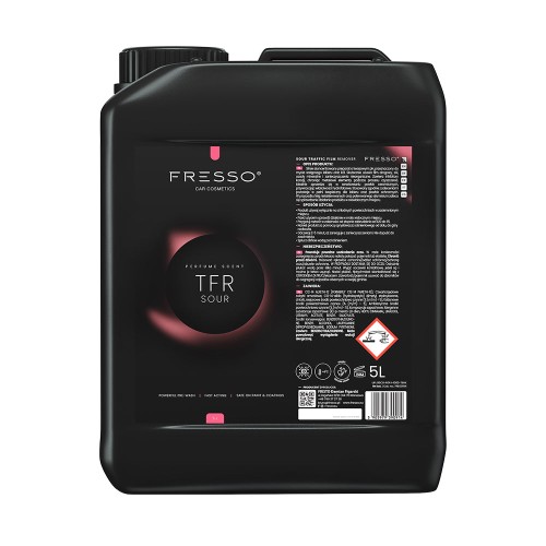 Fresso - Καθαριστικό Πρόπλυσης Αυτοκινήτου TFR Sour 5 L με Όξινο pH για Βαφή, Ζάντες και Κεραμικές Επιστρώσεις με Αραίωση έως 1:20 - 1 Τεμ. (390914/FRE)