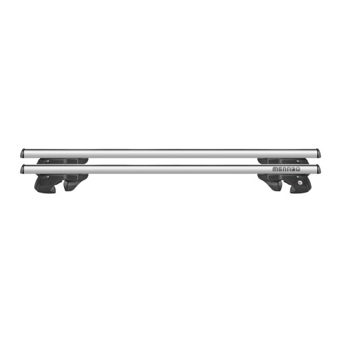 MENABO ΜΠΑΡΕΣ ΟΡΟΦΗΣ ΑΛΟΥΜΙΝΙΟΥ SHERMAN XL SILVER 135 cm ΣΕ ΑΣΗΜΙ ΧΡΩΜΑ ΓΙΑ Mercedes Benz GLS-Class (X167) 5 doors 2019> ΜΕ RAISED RAILS (Παράλληλες Μπάρες με Κενό) - 2 ΤΕΜ. (9470/MB)