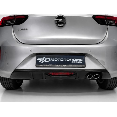 Motordrome - Πίσω Διαχύτης με Διπλή Εξάτμιση για Opel Corsa F GS-Line (2019-) - 1 Τεμ.  (K163-004)
