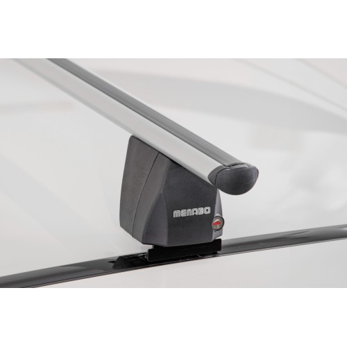 MENABO Ολοκληρωμένο Σετ Μπάρες Οροφής Αλουμινίου OMEGA M 112 cm σε Ασημί Χρώμα για Ford Ecosport 5 doors 2017> - 2 TEM. (9660/MB+13460/MB)