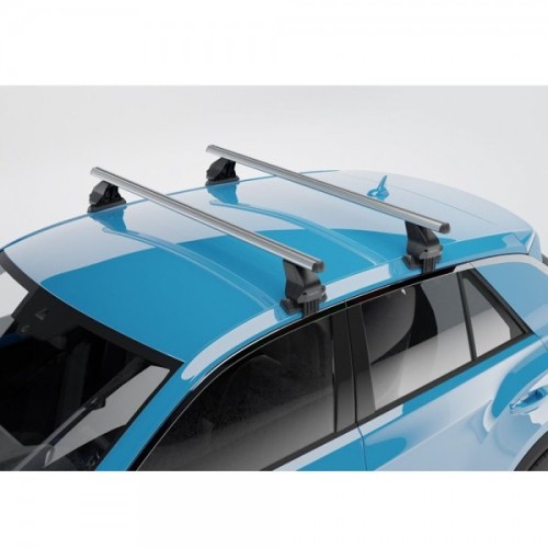 MENABO Ολοκληρωμένο Σετ Μπάρες Οροφής Αλουμινίου OMEGA M 112 cm σε Ασημί Χρώμα για Peugeot 407 4 doors 2004>2012 - 2 τεμ. (10610/MB+13460/MB)