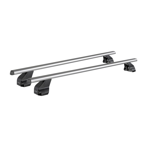 MENABO Ολοκληρωμένο Σετ Μπάρες Οροφής Αλουμινίου OMEGA L 130 cm Σε Ασημί Χρώμα για Dodge Durango III 5 doors 2011> - 2 τεμ. (9810/MB+13470/MB)