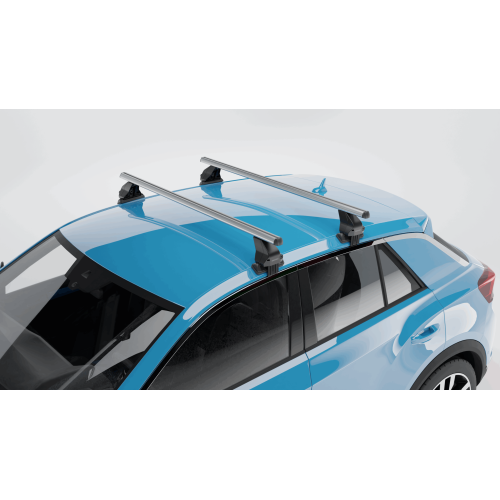 MENABO Ολοκληρωμένο Σετ Μπάρες Οροφής Αλουμινίου OMEGA L 130 cm Σε Ασημί Χρώμα για Fiat Panda III (319) 5 doors 2012> - 2 τεμ. (9640/MB+13470/MB)