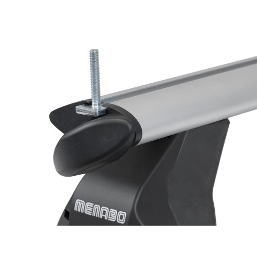 MENABO Ολοκληρωμένο Σετ Μπάρες Οροφής Αλουμινίου OMEGA PLUS L 130 cm Σε Ασημί Χρώμα για Mercedes Benz E-Class (W212) 4 doors 2009>2013 - 2 τεμ. (10600/MB+14730/MB)