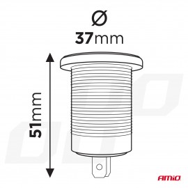 Amio – Φορτιστής Αναπτήρα 12/24V 2xUSB-C + USB QC3.0 για Ταχεία Φόρτιση & Ασφαλή Χρήση με LED – 1 Τεμ. (04596/AM) Πρίζες Αναπτήρα americat.gr