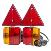 Amio – Φανάρια Τρέιλερ Μαγνητικά 12V με 7-PIN ISO & Ανακλαστικά Τρίγωνα για Ασφαλή Σήμανση & Ορατότητα – 2 Τεμ. (02095/AM) Καλωδίωση Τρέιλερ americat.gr