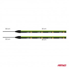 Amio – Ταινία LED COB 12V Πράσινη 2x30cm Flexible Πλαϊνού Φωτισμού για Σήμανση & Εντυπωσιακό Φως – Σετ 2 Τεμ. (04577/AM) Ταινίες Φωτισμού americat.gr