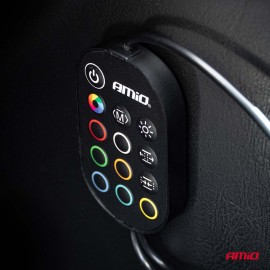 Amio – Ταινία LED RGB 12V 2x30cm Flexible με Τηλεχειριστήριο για Πολύχρωμο Εσωτερικό Φωτισμό & Easy Control – Σετ 2 Τεμ. (04579/AM) Ταινίες Φωτισμού americat.gr