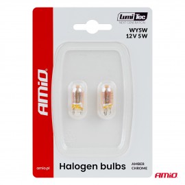 Amio – Λάμπες Αλογόνου WY5W W2.1x9.5d Καρφωτές 12V 5W Πορτοκαλί Lumitec για Φλας & Καθαρή Σήμανση – Σετ 2 Τεμ. (04626/AM) Χωρίς Κάλυκα americat.gr