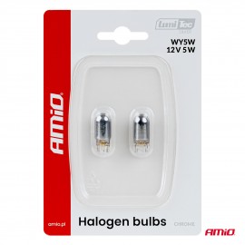 Amio – Λάμπες Αλογόνου WY5W W2.1x9.5d Καρφωτές 12V 5W Λευκό/Χρώμιο Lumitec για Φωτισμό Θέσης & Εσωτερικό – Σετ 2 Τεμ. (04628/AM) Χωρίς Κάλυκα americat.gr