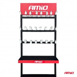 Amio – Σταντ Προϊόντων με 3 Ράφια & 24 Κρεμάστρες για Σταθερή Τοποθέτηση & Επαγγελματική Προβολή – 1 Τεμ. (04803/AM) STAND americat.gr
