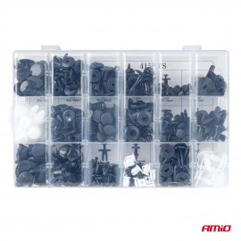 Amio – Κλιπς Ταπετσαρίας Αυτοκινήτου Σετ 415 Τεμ. για Σταθερή Τοποθέτηση & Πλήρη Επισκευή Πλαστικών – 1 Σετ (04738/AM) Ειδη Συνεργείου americat.gr