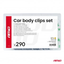 Amio – Κλιπς Ταπετσαρίας Αυτοκινήτου Σετ 290 Τεμ. για Σταθερή Τοποθέτηση & Πλήρη Επισκευή Πλαστικών – 1 Σετ (04742/AM) Ειδη Συνεργείου americat.gr