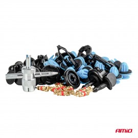 Amio – Κλιπς Ταπετσαρίας Αυτοκινήτου Σετ 148 Τεμ. με Εργαλεία Αφαίρεσης για Σταθερή Τοποθέτηση & Εύκολη Επισκευή – 1 Σετ (04741/AM) Ειδη Συνεργείου americat.gr