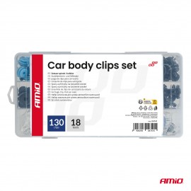 Amio – Κλιπς Ταπετσαρίας Αυτοκινήτου Σετ 148 Τεμ. με Εργαλεία Αφαίρεσης για Σταθερή Τοποθέτηση & Εύκολη Επισκευή – 1 Σετ (04741/AM) Ειδη Συνεργείου americat.gr