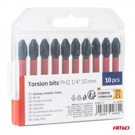 ΜΥΤΕΣ ΣΤΡΕΨΗΣ TORSION PH2 1/4" 50mm AMIO 10ΤΕΜ. Προϊόντα Draft americat.gr