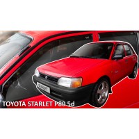 Heko - Ανεμοθραύστες Παραθύρων Για Toyota Starlet (P80) 1989 > 1996 5πορτο υλικό Acrylic Χρώμα Φιμέ - 4 τεμ. (ΑΝΕΜ.SET29693) ΑΝΕΜΟΘΡΑΥΣΤΕΣ americat.gr