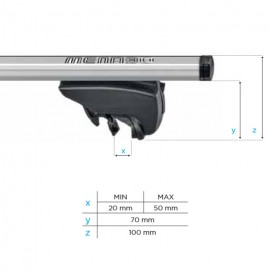 FORD B-MAX 5D 2012>2018 ΜΕ FLUSH RAILS ΜΠΑΡΕΣ ALU LINCE SILVER 120 CM Προϊόντα americat.gr