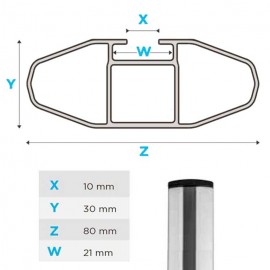 FORD B-MAX 5D 2012>2018 ΜΕ FLUSH RAILS ΜΠΑΡΕΣ ALU LINCE SILVER 120 CM Προϊόντα americat.gr