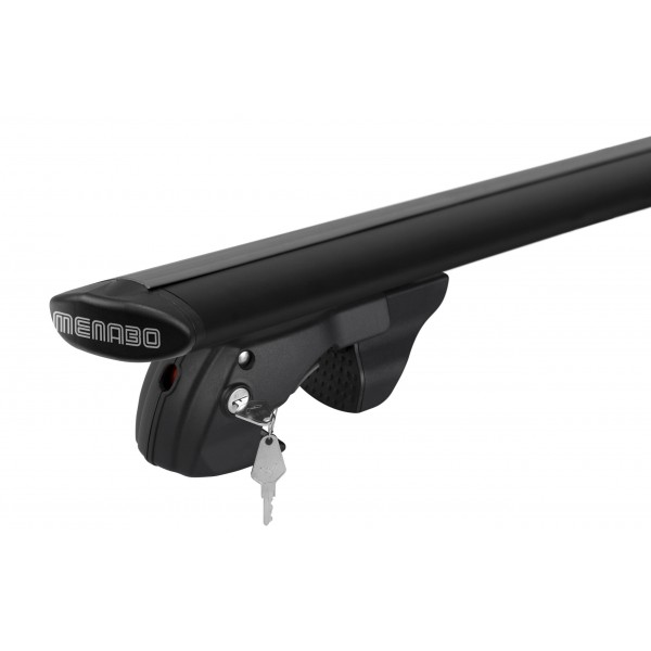 MENABO ΜΠΑΡΕΣ ΟΡΟΦΗΣ ΑΛΟΥΜΙΝΙΟΥ FENDER 118 cm ΣΕ ΜΑΥΡΟ ΧΡΩΜΑ ΓΙΑ Chevrolet Lacetti Station Wagon 5 doors 2002>2011 ΜΕ RAISED RAILS - 2 ΤΕΜ. (14660/MB) Chevrolet americat.gr