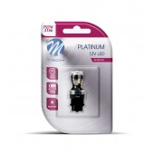 P27W 3156 12/24V W2.5x16d 3,3W 14xSMD LED ΛΕΥΚΟ CANBUS BLISTER M-TECH - 1ΤΕΜ. Χωρίς Κάλυκα americat.gr